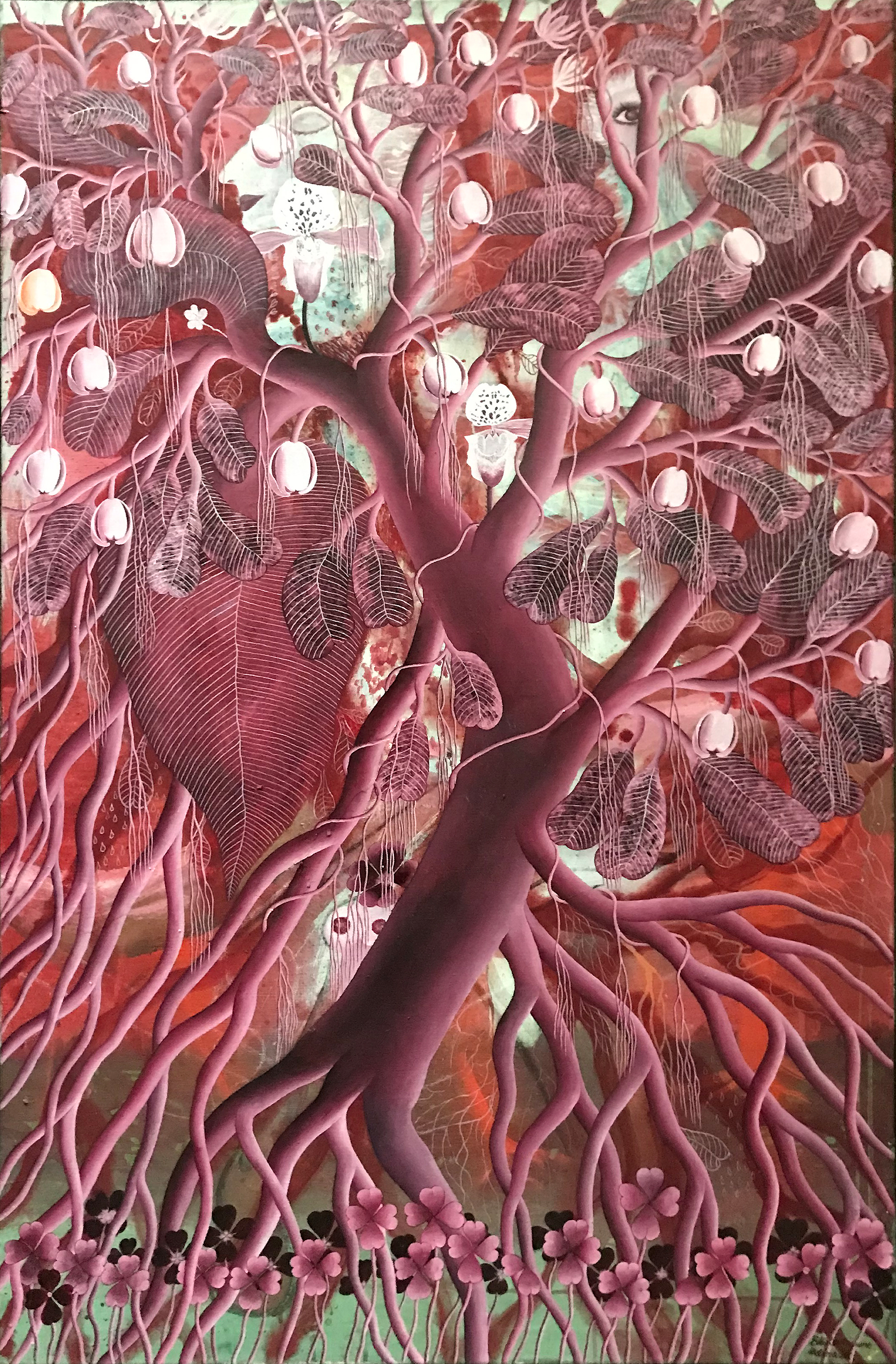 HELMA Petrick I Bluetenttraeume 1998 Wald aus Blumen rot mit hellen Blüten