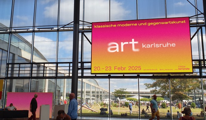LED information display panel Advertising opportunity on the art karlsruhe