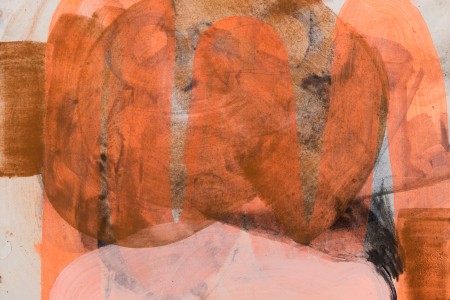 Pigmente auf Papier von Sabine Herrmann. Pigmente auf Papier von Sabine Herrmann.