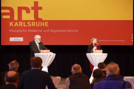 Ewald Karl Schrade und Britta Wirtz auf der art KARLSRUHE 2020